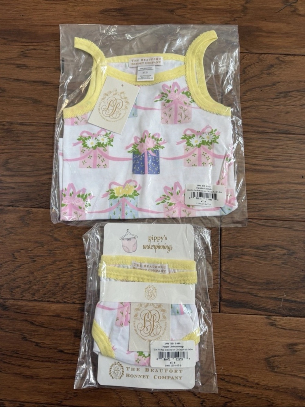 RARE Beaufort Bonnet Company Everyday is a Gift Matching Set HTF! Girls 4T 5